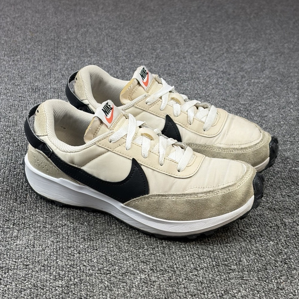 Nike Waffle Debut Womens Size 8 US Sanddrift White Black DH9523-102 Sneakers